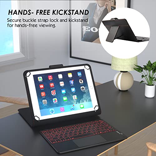 9" to 11" Tablet Keyboard Case with Touchpad Black O97683