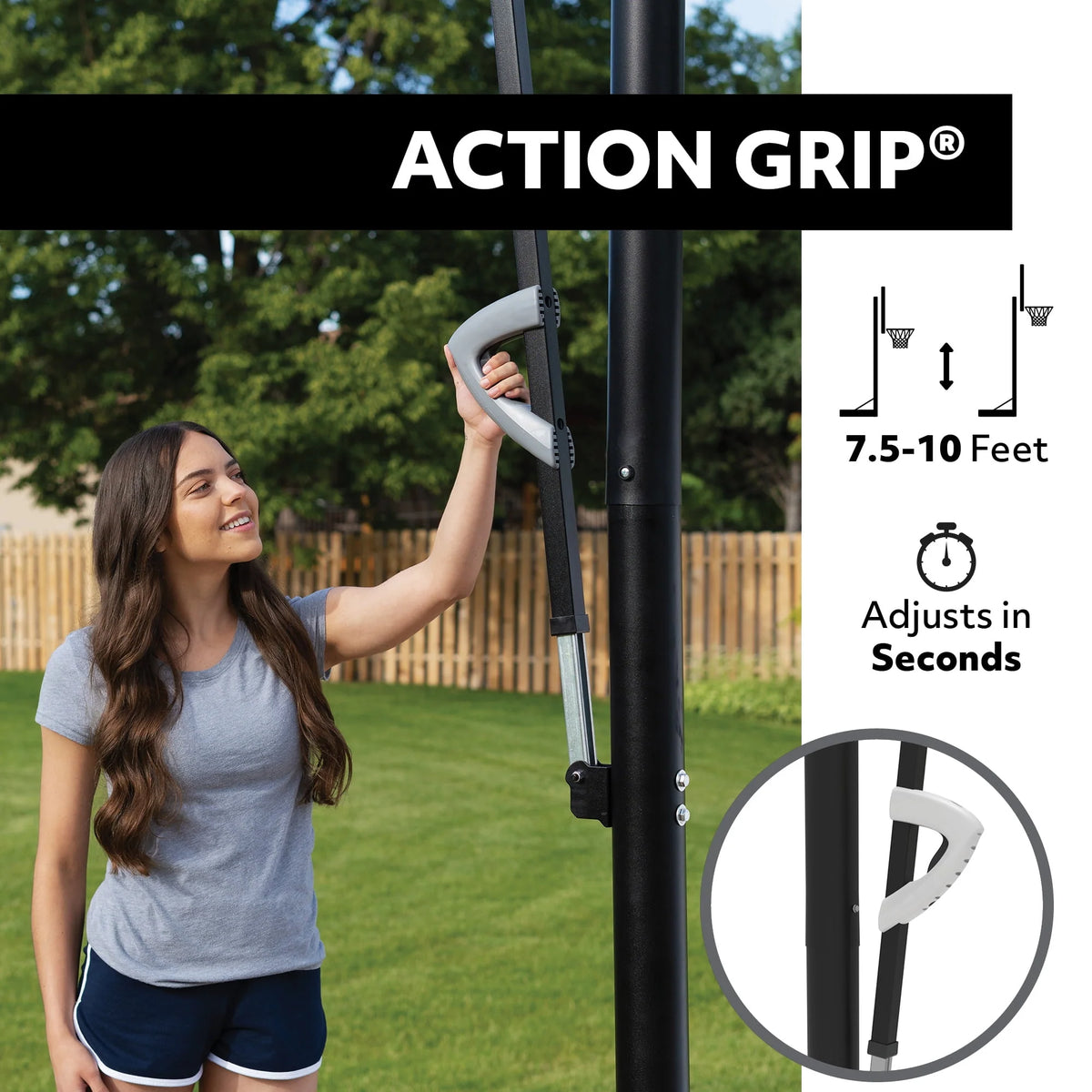 Adjustable Inground Basketball Hoop 50 inch Polycarbonate X808099