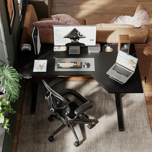 L-Shaped 55 Inches Height Adjustable Electric Standing Desk D40953