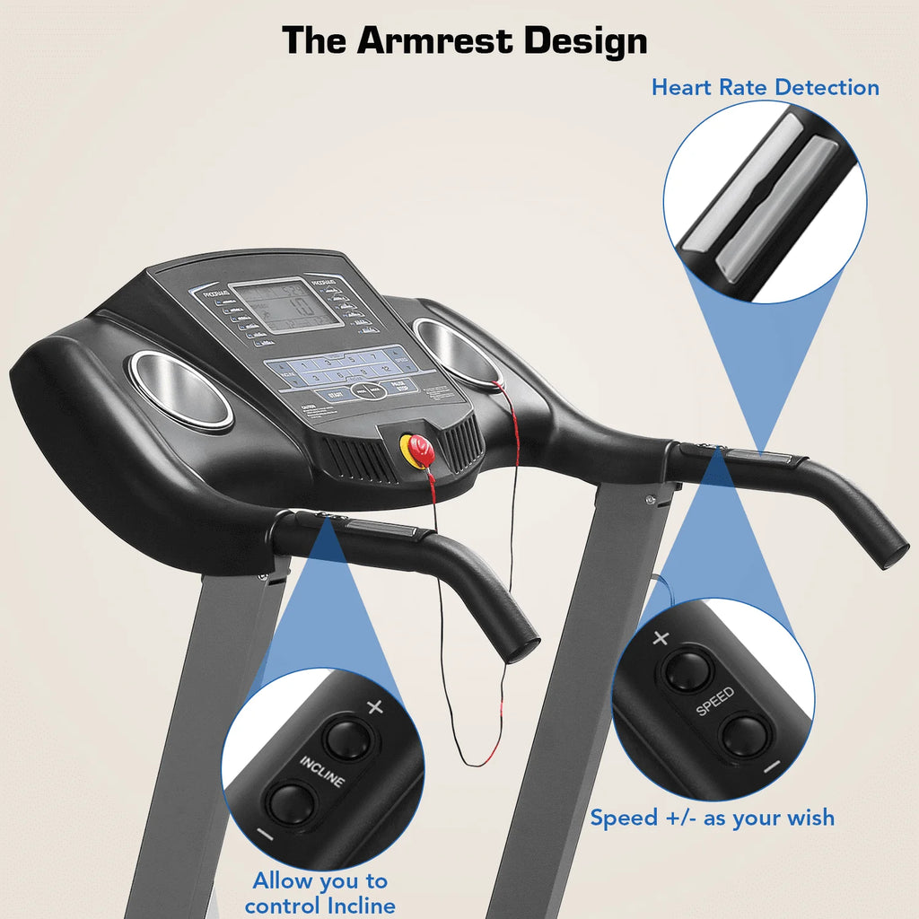 Folding Treadmill 2.5 Horse Power 15 Preset Programs T7684