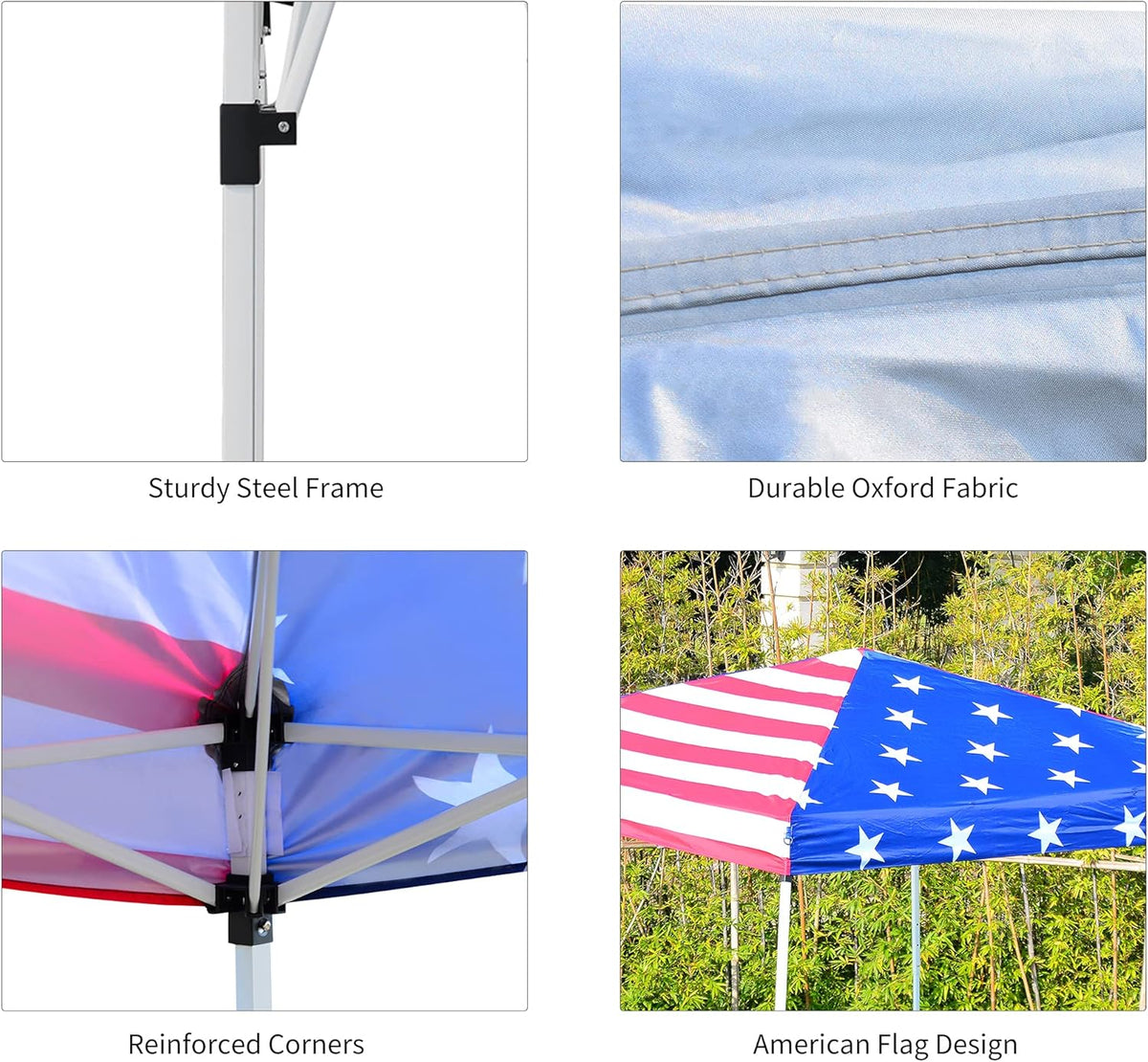 10'x 10' Outdoor Pop Up Canopy Tent with Slanted Legs T419