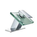 Single Hole Single-Handle Bathroom Faucet with Glass Spout in Polished Chrome O3770