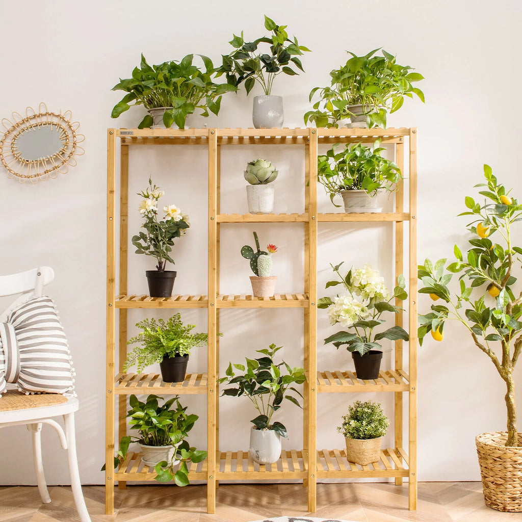 Bamboo Storage Organizer Rack Y19285