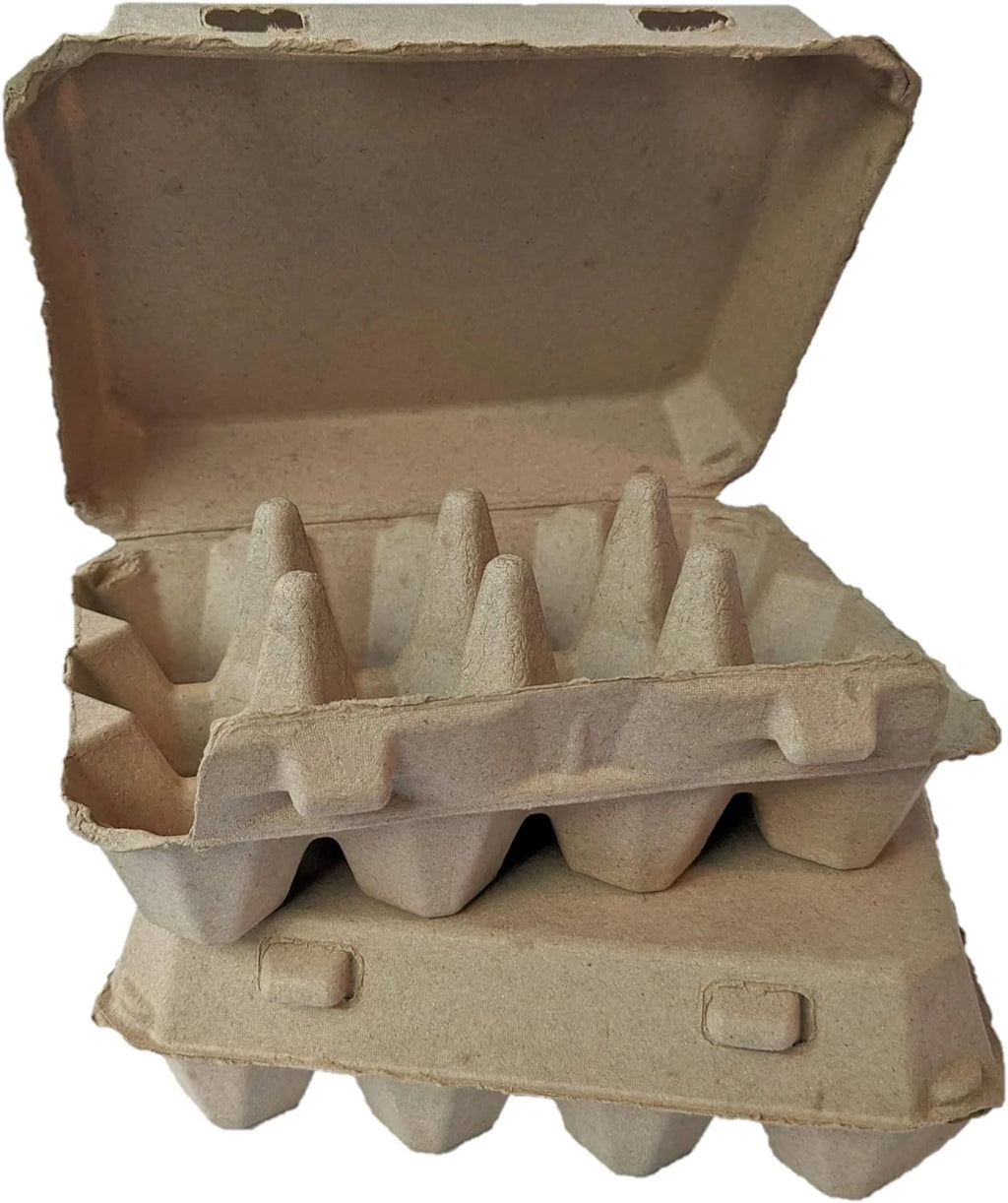 Blank Egg Cartons 75-Pack 3x4 Holds 12 Large Eggs Recycled Cardboard P4315