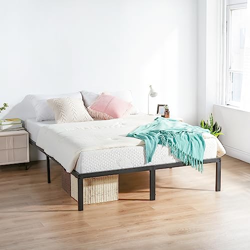 18 Inch Heavy Duty Steel Slat Anti-Slip Platform Bed Frame, Black, Full Size R83029