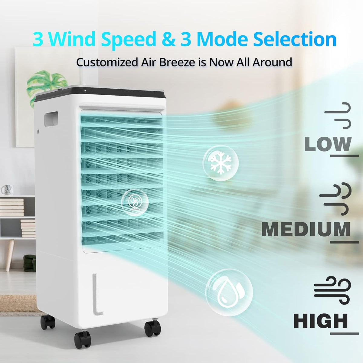 3-IN-1 Portable Air Conditioner Windowless Air Cooling Fan with LED Display Z932675