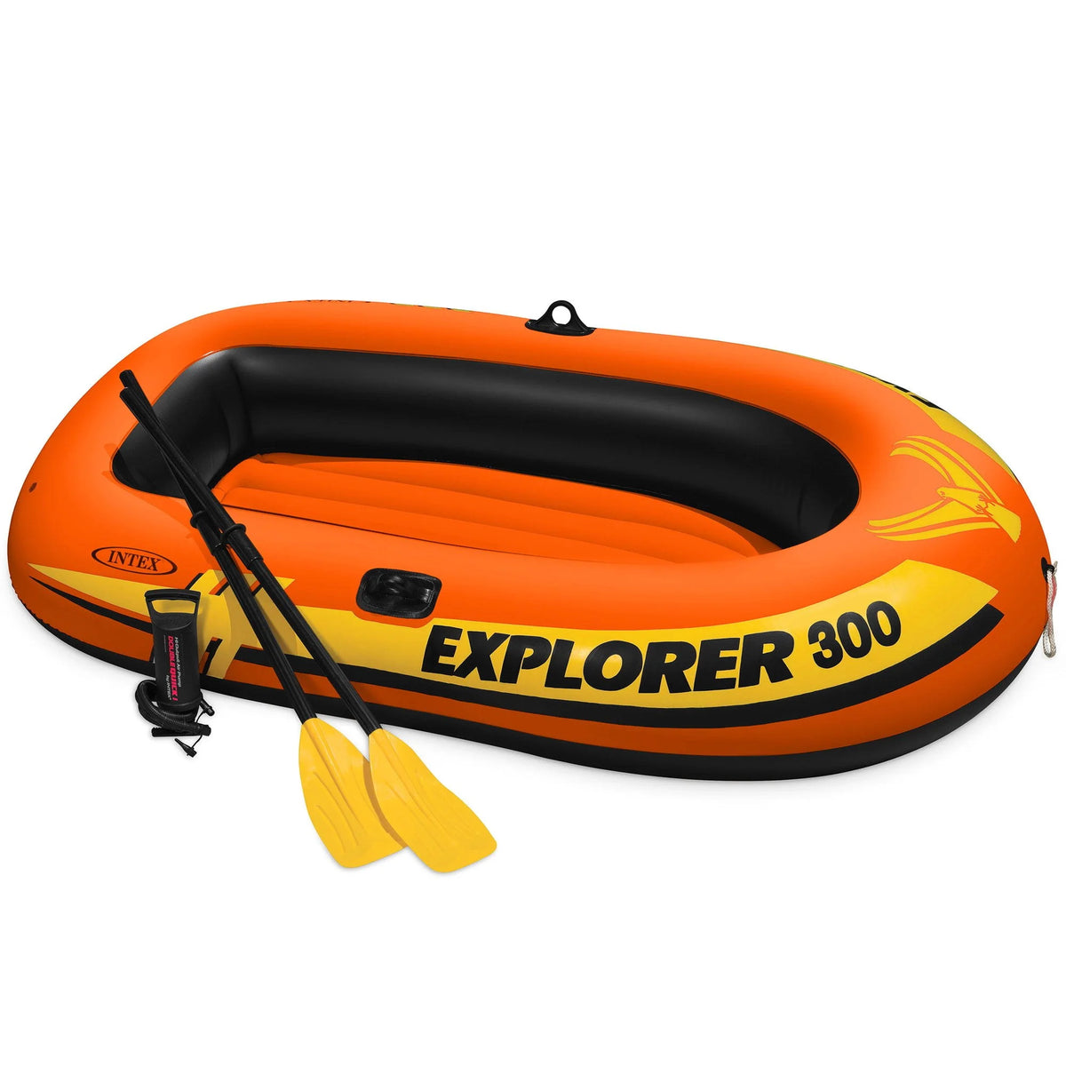 Compact Inflatable 3 Person Raft with Pump & Oars & 1 Person Tube F238