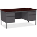 Laminated Mahogany Double-Pedestal Desk H965