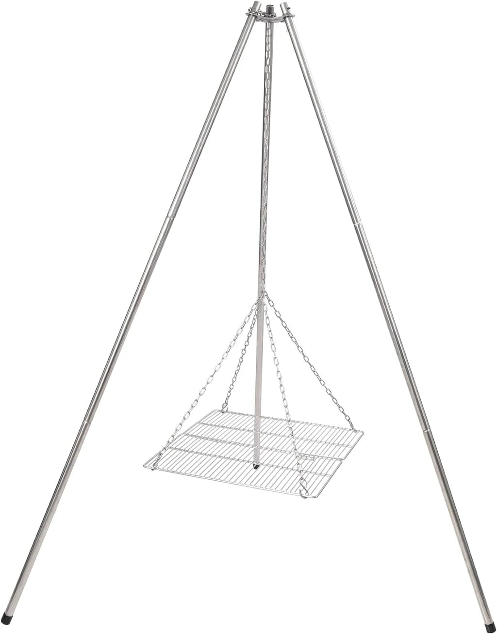 Stainless Steel Campfire Tripod Grill with Grate and Carrying Bag I104