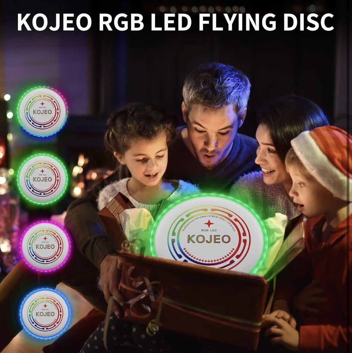 Glow in The Dark LED Flying Disc Toys, Rechargeable, IP65 Waterproof J68214