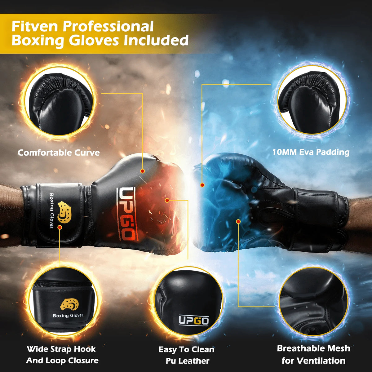 Freestanding Punching Bag with Boxing Gloves M3061