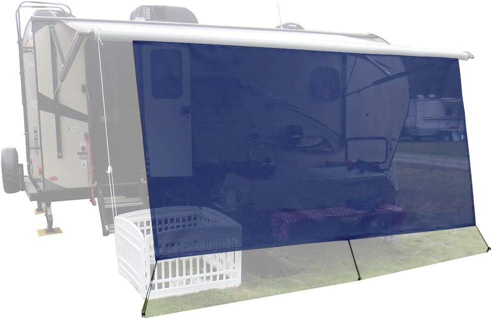 Navy Blue RV Awning Sunshade Screen W60921