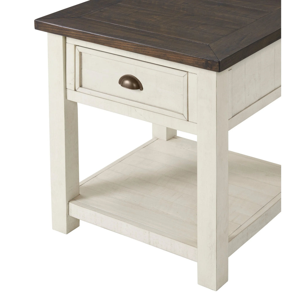 24 Inch End Table with Drawer and Shelf U24822