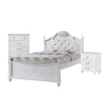 White 3 Piece Full Bedroom Set K5345