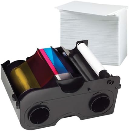 45000 YMCKO Color Ribbon PVC Card Bundle W220952