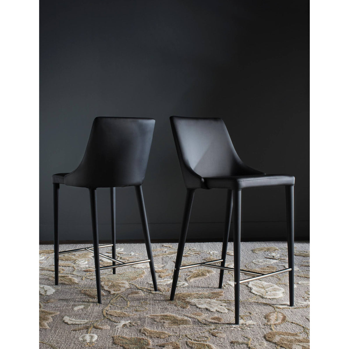 Black Counter Stool Set of 2 X3319