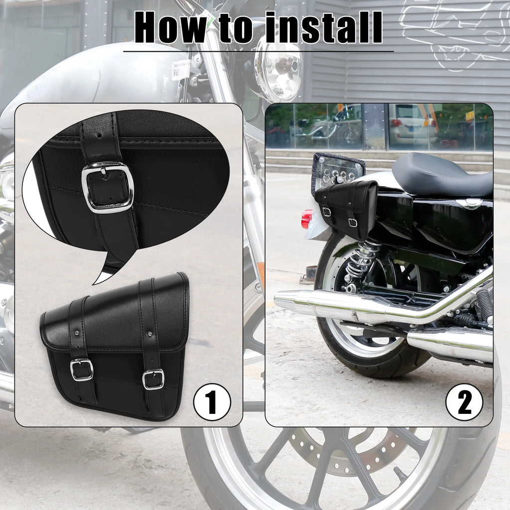 Motorbike Saddlebag Side Tool Bag Black R333875