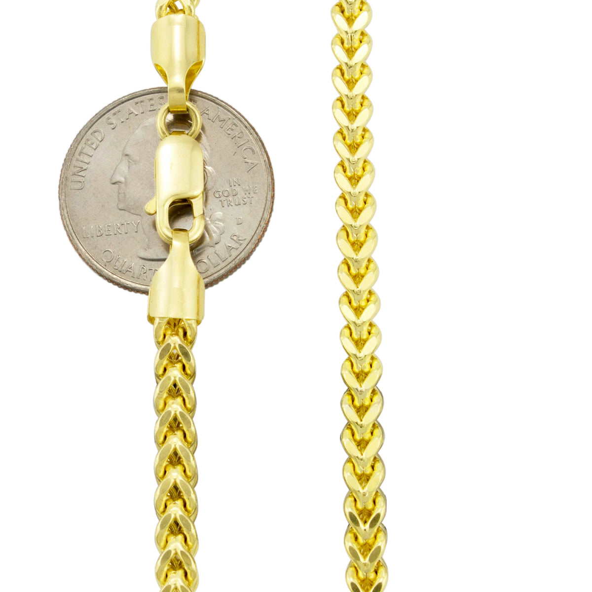 10k Yellow Gold 5mm Franco Chain Bracelet 7" - 9" O26722