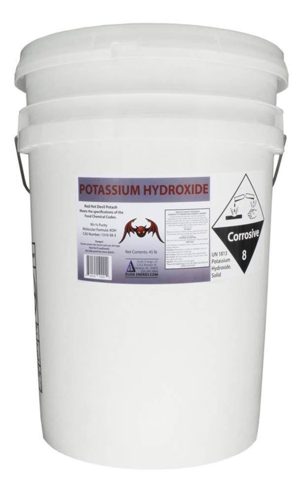 45 lb Pail Potassium Hydroxide Caustic Potash Flakes K83131