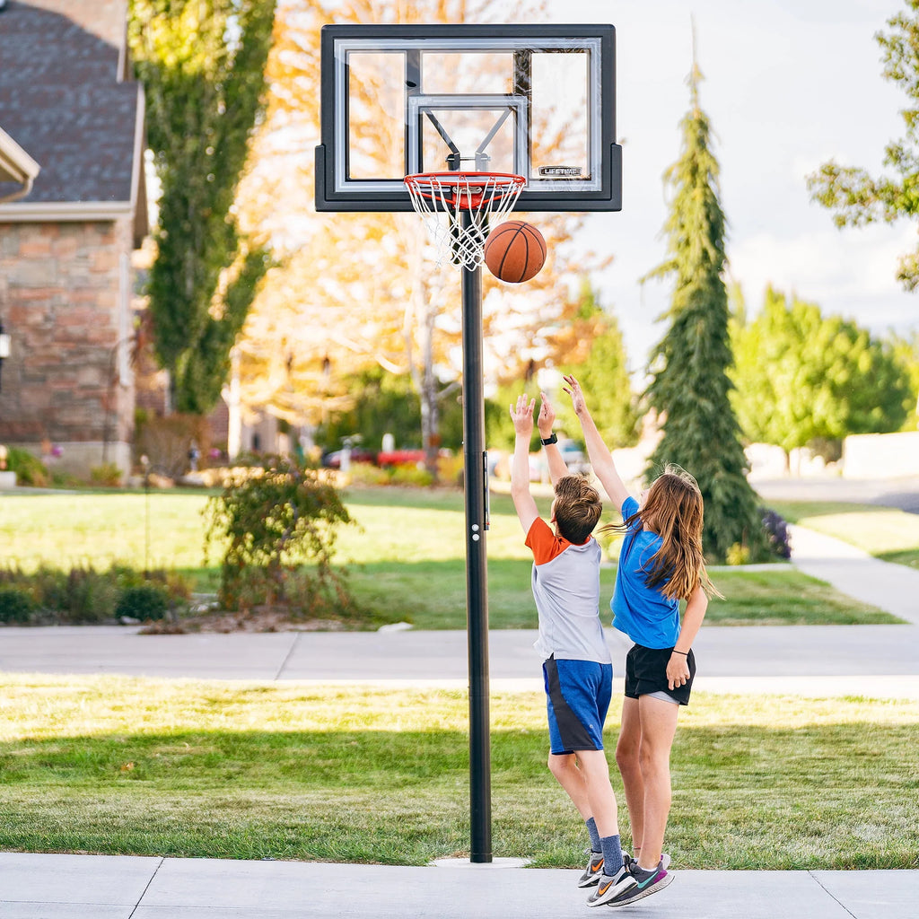 Adjustable Inground Basketball Hoop 50 inch Polycarbonate X808099