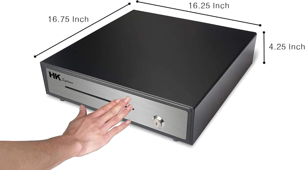 Heavy Duty Black Push Open Cash Drawer with Metal Bracket Q23325