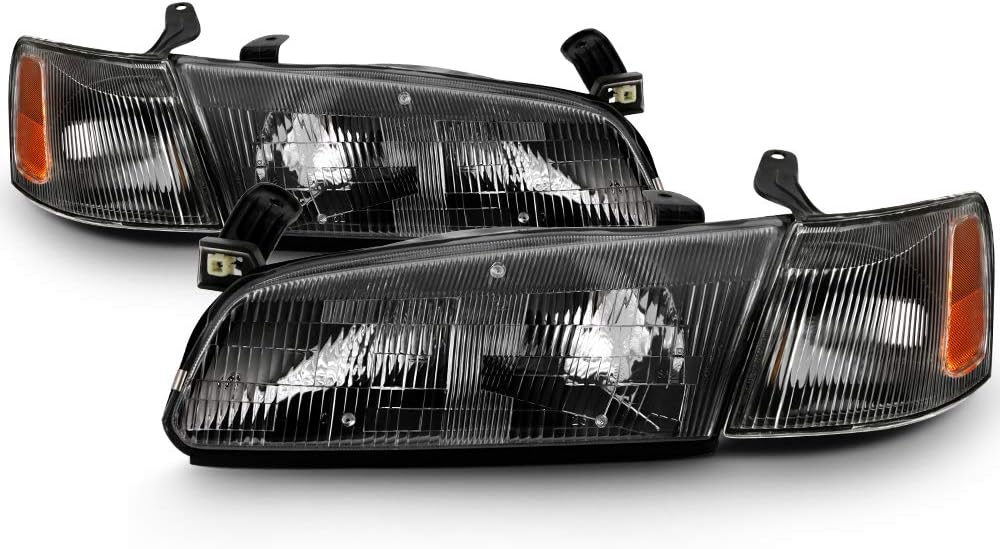 Black Housing Headlight & Side Marker Corner Lamp Assembly S7693