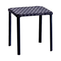 Brown Square Wicker Stackable Side Table R80036