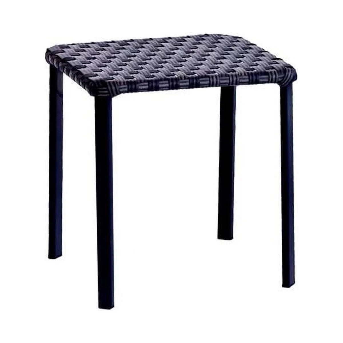 Brown Square Wicker Stackable Side Table R80036