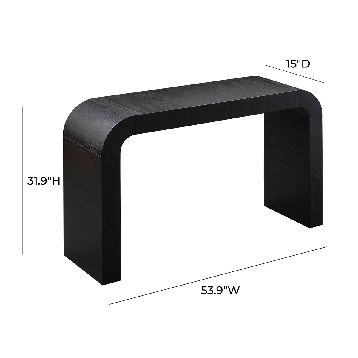 Black Acacia Finish Console Table P709116