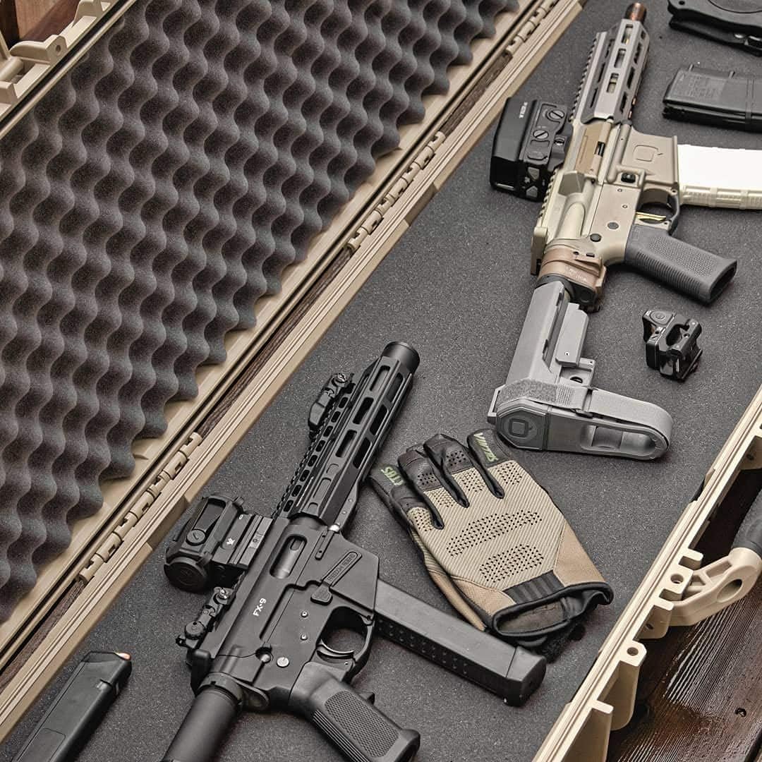 Black Tactical Rifle Case with Foam A1095