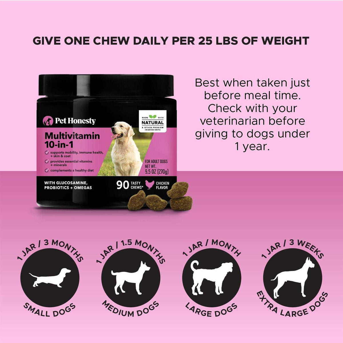 10 in 1 Multivitamin Glucosamine Soft Chews S218940
