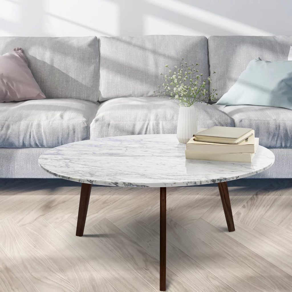 White Round Marble Coffee Table Z578248