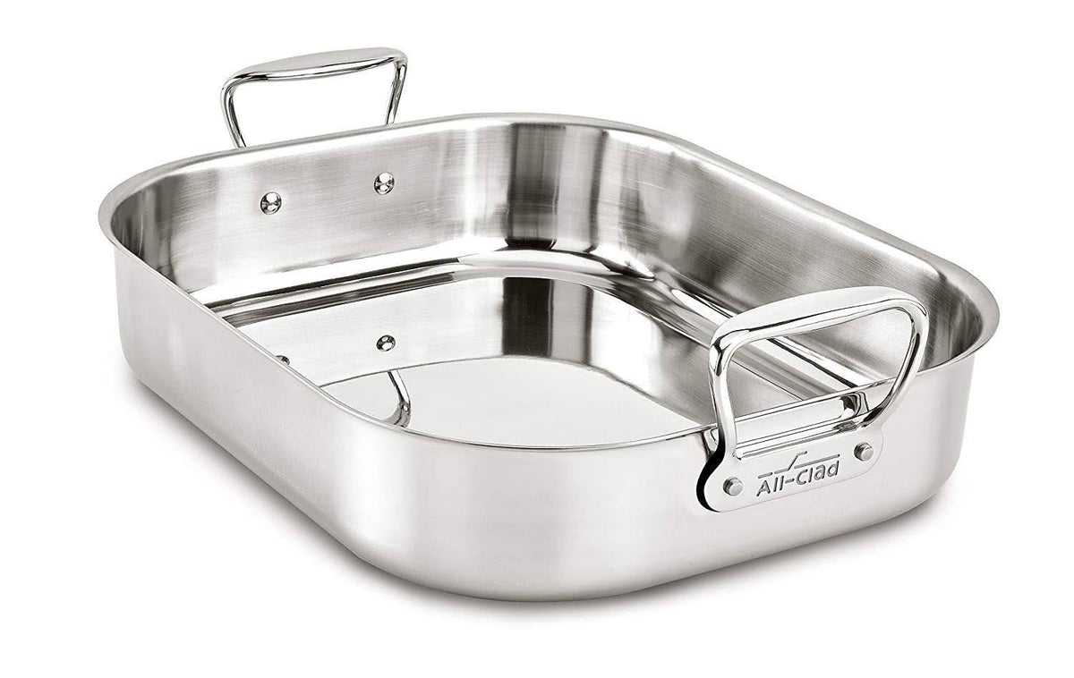 Large Stainless Steel Roaster with Rack W950