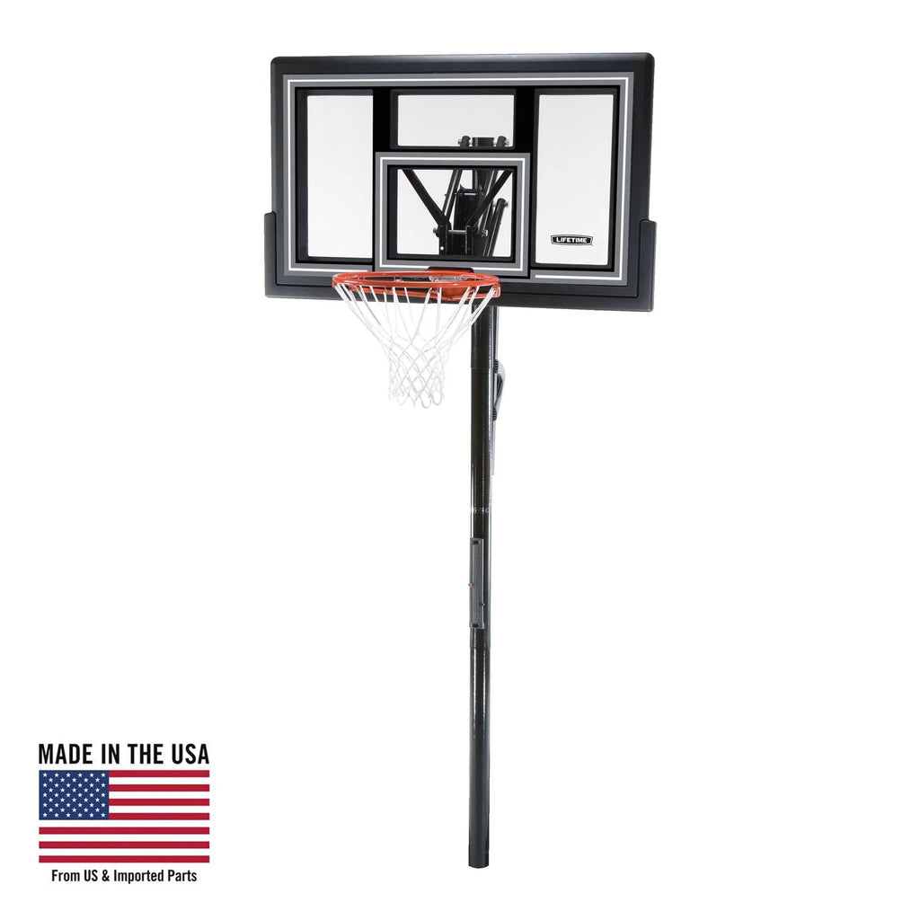 Adjustable Inground Basketball Hoop 50 inch Polycarbonate X808099