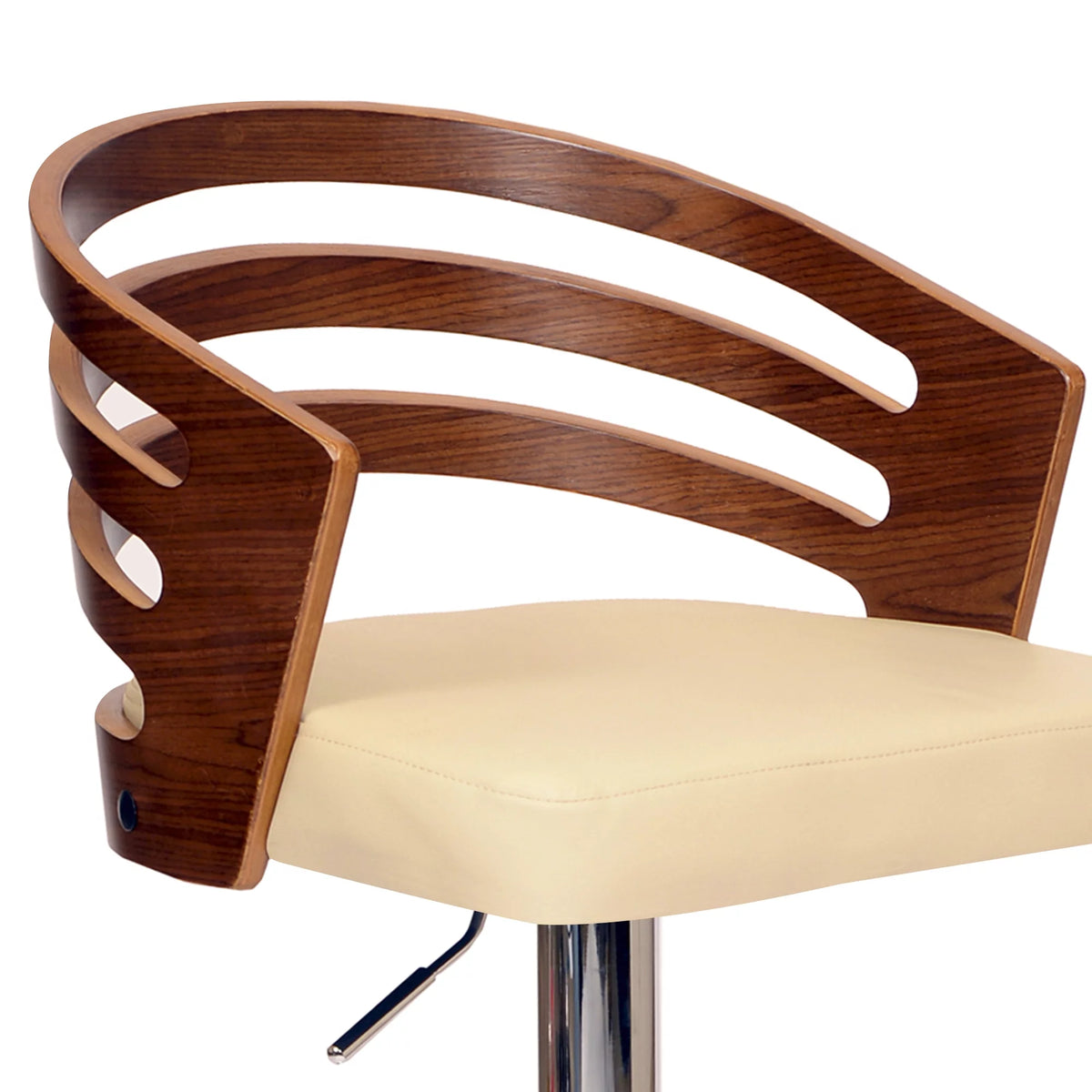 Cream Leather Swivel Barstool P7181
