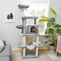 73-in Cat Tree with Hammock Condo Top Perch and Bed B9911