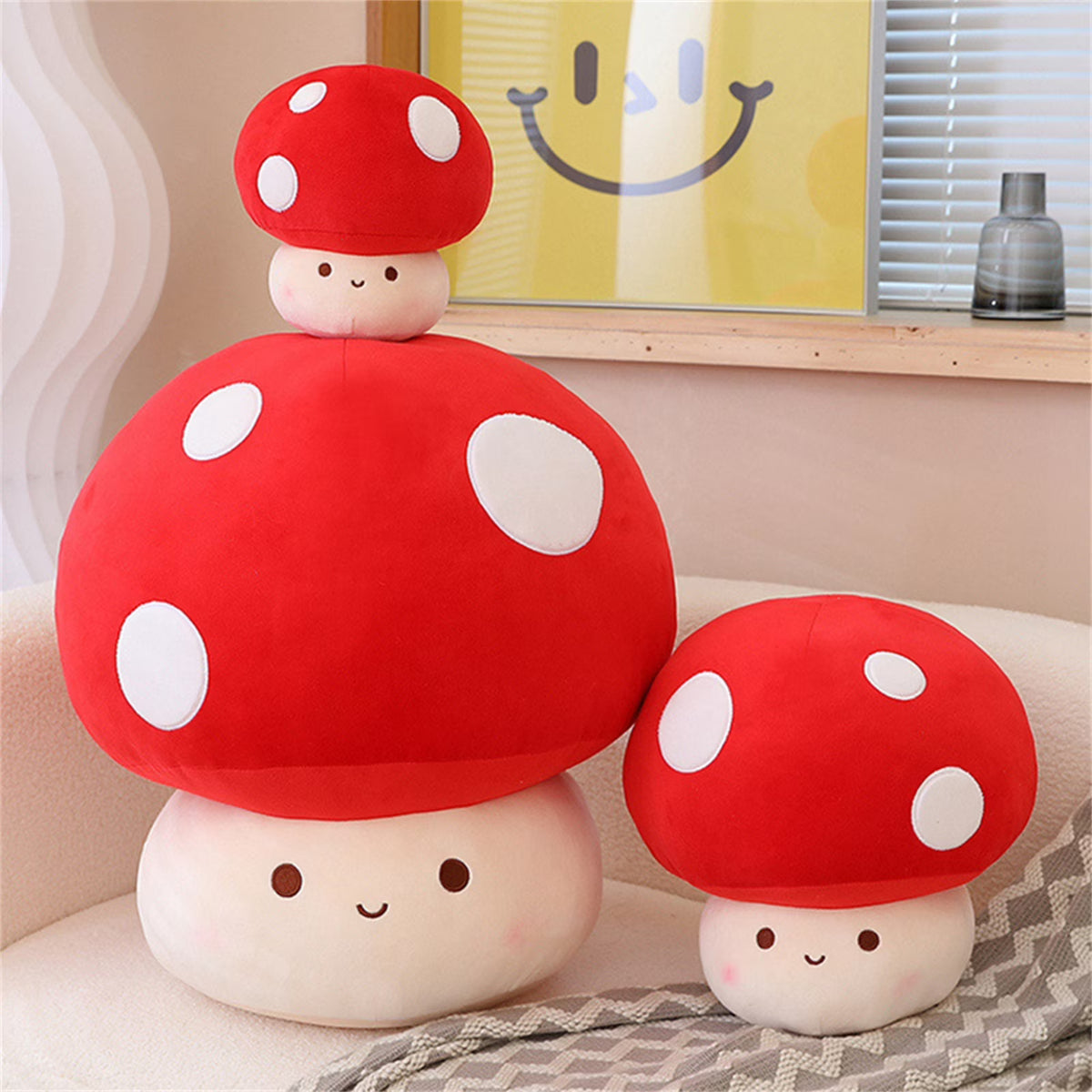 Cute Mushroom Plush Toy Stuffed Doll Pillow E9652
