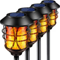 4 Pack Metal Solar Pathway Lights H486206