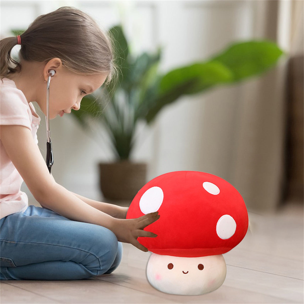 Cute Mushroom Plush Toy Stuffed Doll Pillow E9652