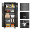 Black Metal Storage Cabinet with Combination Locks G46655
