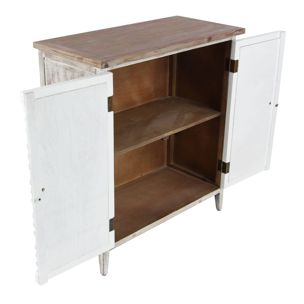 Brown Rustic Lattice Cabinet C642634