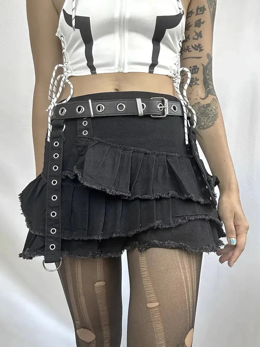 Ripped Denim Skirt O688672