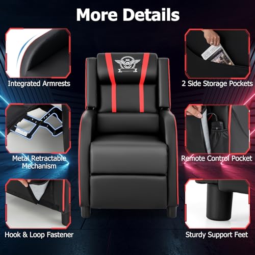 Blue Massage Recliner Chair with Footrest R57763