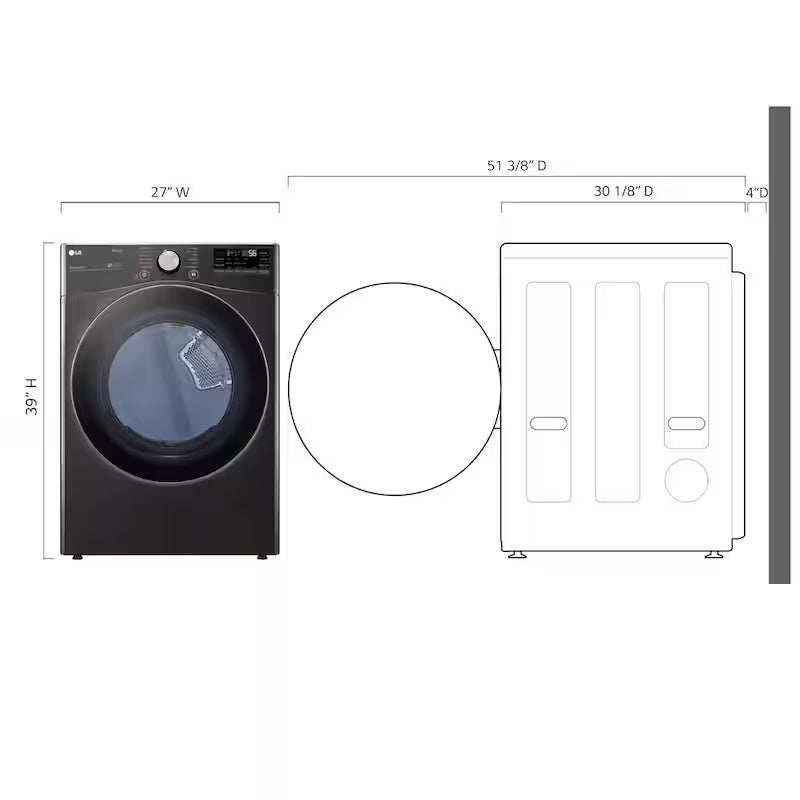 7.4 Cu. Ft. Vented Electric Dryer with Steam T769866