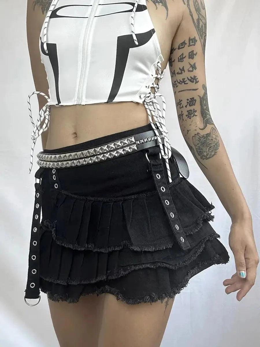 Ripped Denim Skirt O688672
