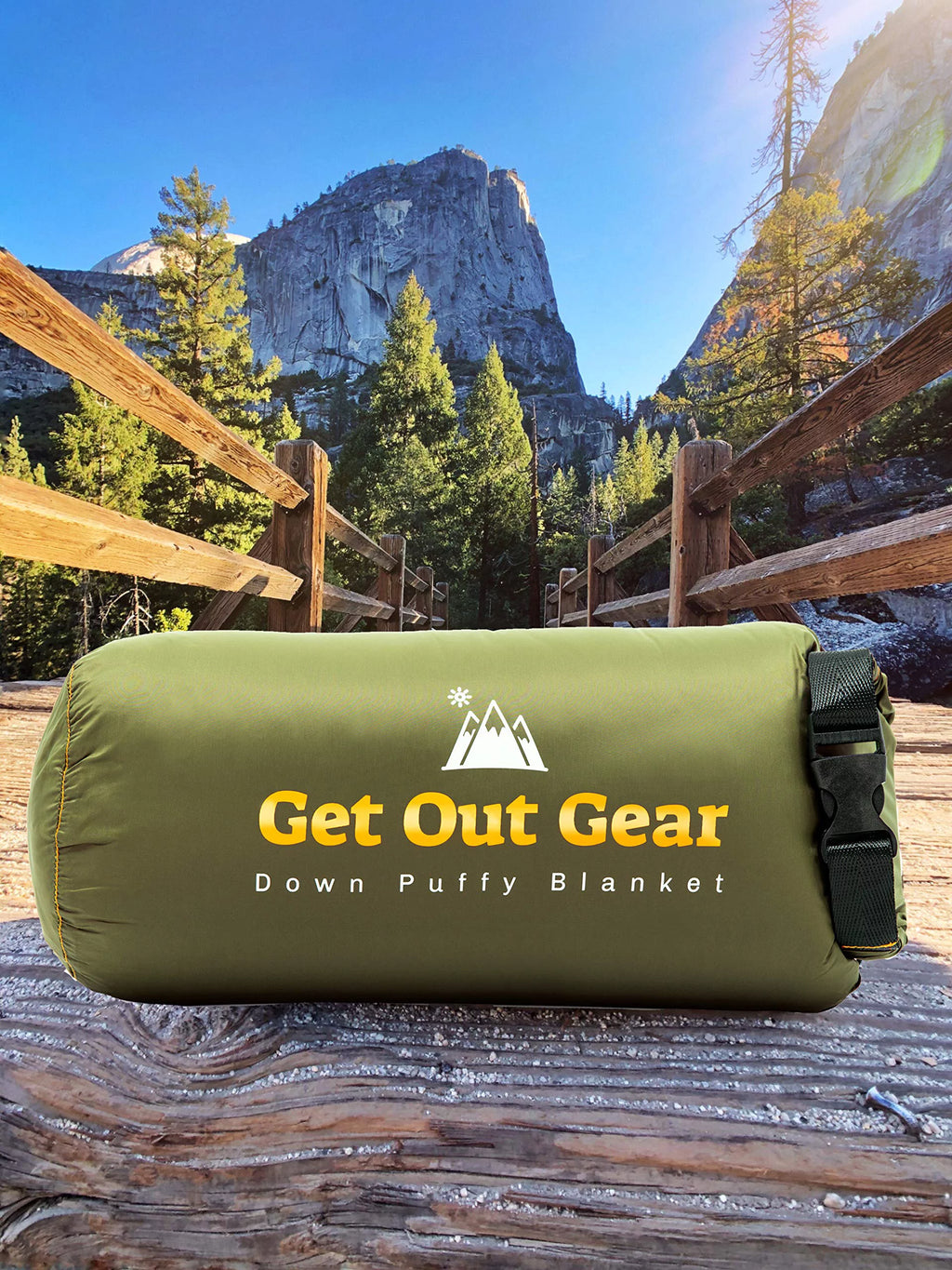 Down Camping Blanket - Packable Lightweight Warm 650 Fill Power Water-Resistant (Olive) A17231
