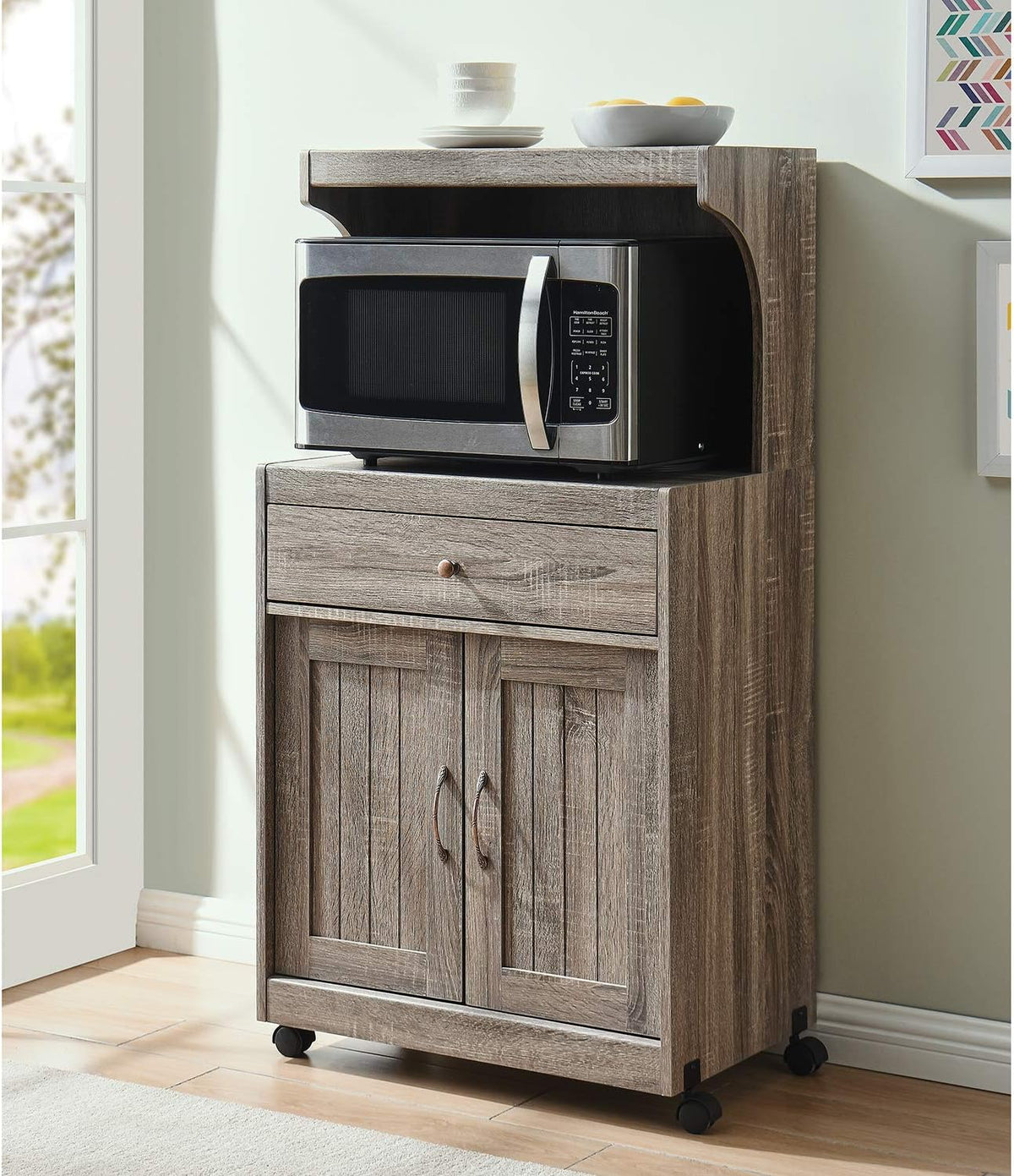 Grey Microwave Cart O1360