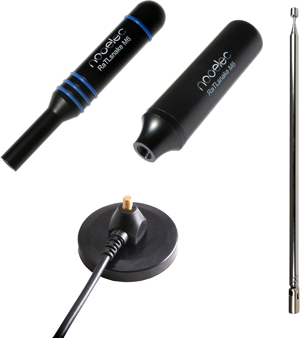 Magnetic Whip Antenna Set with Low-Loss RG58 Cable for 50 Ohm SMA Connectors, Pack of 2 G527